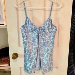 Victoria's Secret Lingerie Top, Silver and Blue, Size M